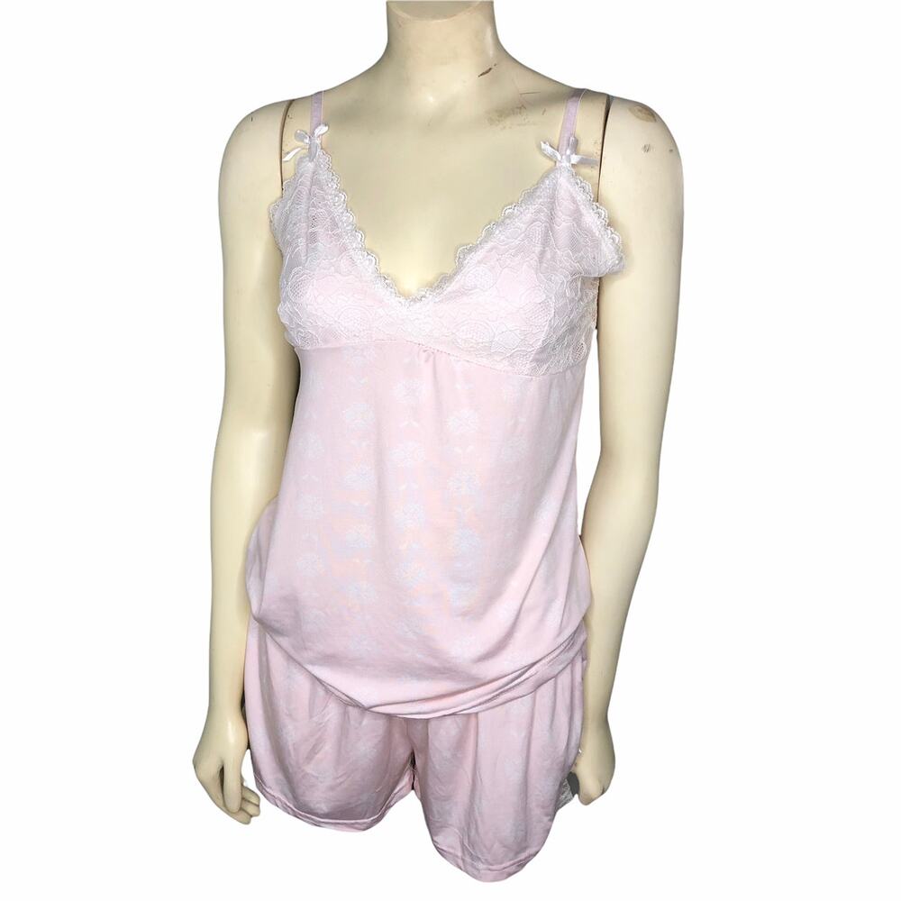 Nanette Lepore Pink White Floral Sleep Set